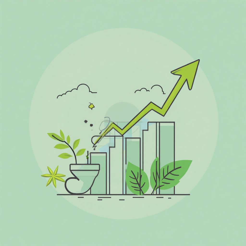 Business growth icon illustration